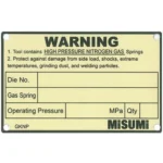 Name Plate for Gas Spring