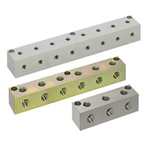 110300290010_0 Block Terminal for Hydraulics/Hydraulics - L-Shaped Hole Type - Fixed Pitch - Image 1