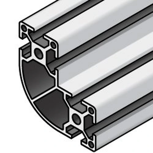 110302693360_0 Aluminum Frame 8-90 Series/slot width 10/Shape R, 90x90x45mm - Image 1