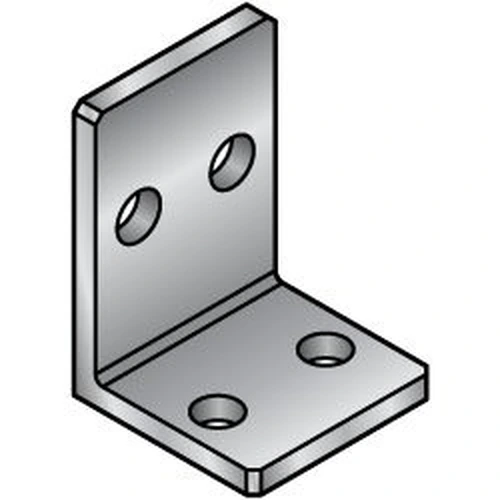 110302708150_0 L-Shaped Finishing Angle Mounting Plate / Bracket -Hole Position Center Distribution Type- LRCDF - Image 1
