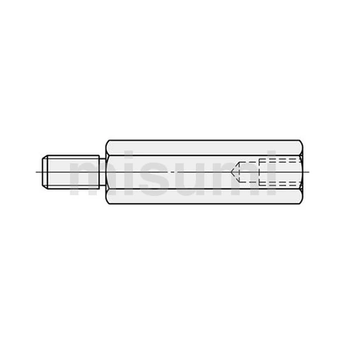 110310880109_0 Hex Posts One End Threaded, One End Tapped, Length Selectable/Configurable - Image 1