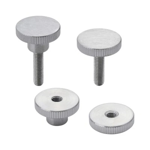 Knurled Knob, Standard Type, Steel / Stainless Steel