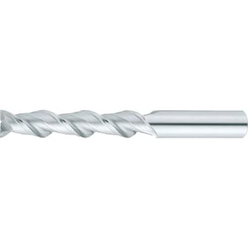 Carbide Square End Mill for Aluminum Machining, 2-Flute / Extra Long Model