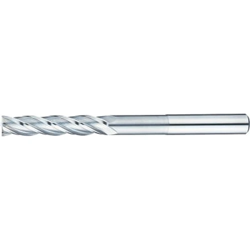 Carbide Square End Mill for Graphite Machining, 4-Flute / Non-Coated, Long Model