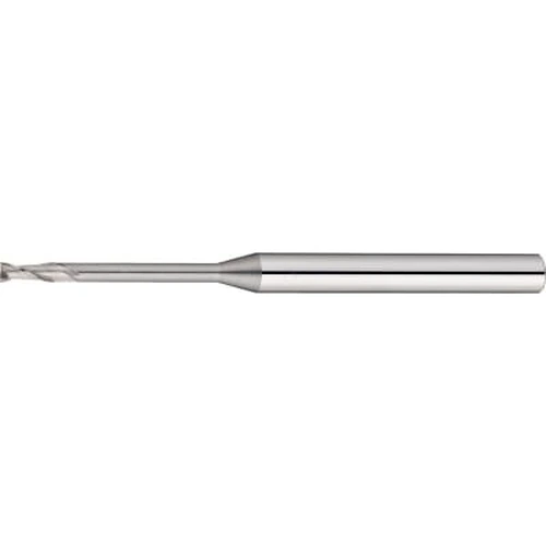 Carbide Long Neck Square End Mill for Resin Machining, 2-Flute / Stub, Long Neck Model