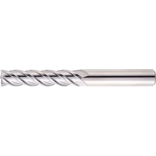 High-Speed Steel Square End Mill, 4-Flute, Long / Non-Coated Model
