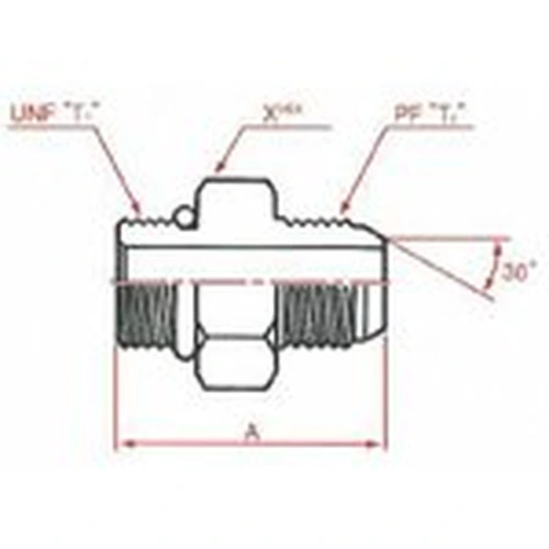 SAE”O” Ring Boss Fitting PF30°FCS Male Connector