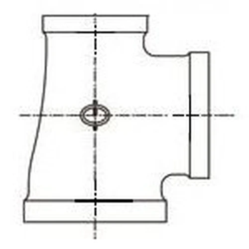 Steel Pipe Fittings, Screw-In Pipe Fittings, Tri-Directional Reducing Tees (Large Branch Diameters)