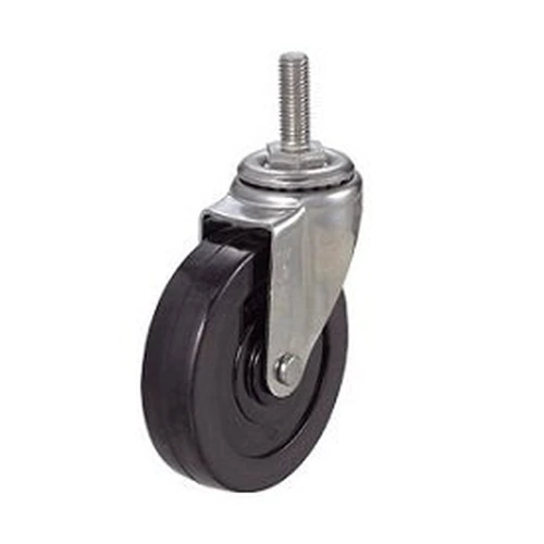 Screw-In Type, Conductive Rubber Caster, Stainless Steel Fitting, Freely Rotating