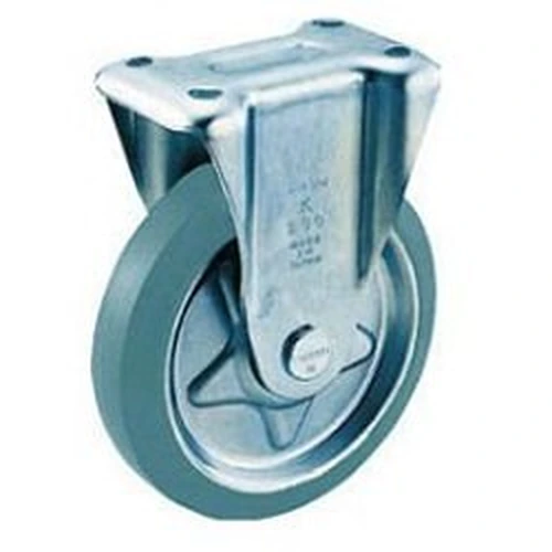 Press-Formed Gray Rubber Caster, Fixed