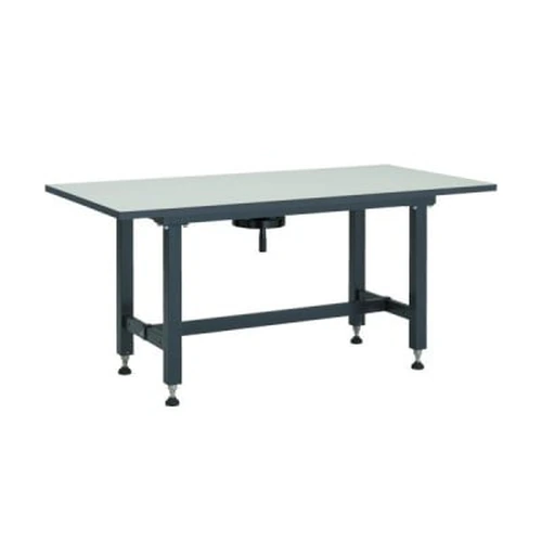 Work Bench with Handle for Height Adjustment Melamine Resin Countertop Uniform Load 300 kg
