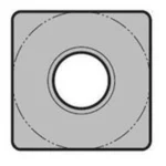 Square 90°, Negative, with Hole SNMG12○○-MS "Semi to Rough", Stainless Steel / Heat-resistant Alloys