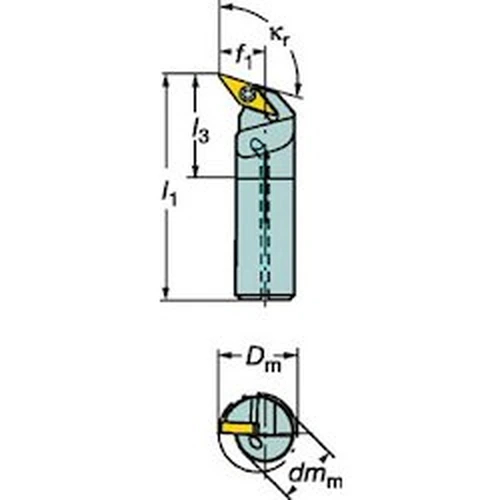Boring Tool Bit, CoroTurn 107, Screw Clamp, A…-SVQCR/L-E