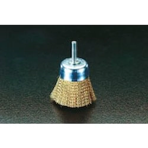 Cup Type Brass Brush with Shaft (6mm Shaft) EA819BR-22