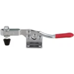 Toggle Clamp Long Handle, Flange Base, Tip Bolt Slide Adjustment, Clamping Force 882 N