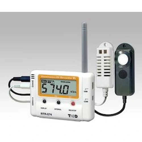PID-139168_0 ONDOTORI Series Wireless Data Logger (Cordless Handset) Temperature, Humidity, And Illuminance, UV x 1ch Each 78 x 18 x 55mm - Image 1