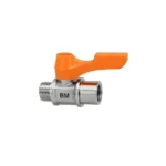 Small Ball Valve Straight Type, Brass / PT Male / PF Female, Economy series