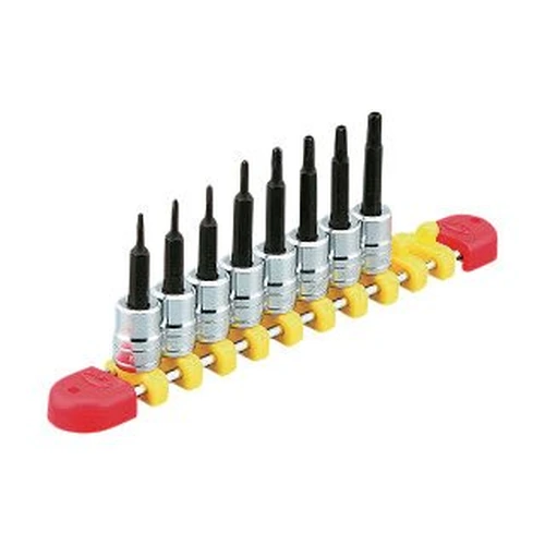 T-Shaped Tamper Proof Torx Bit Socket Set (6.3 mm Insertion Angle, with Socket Holder)
