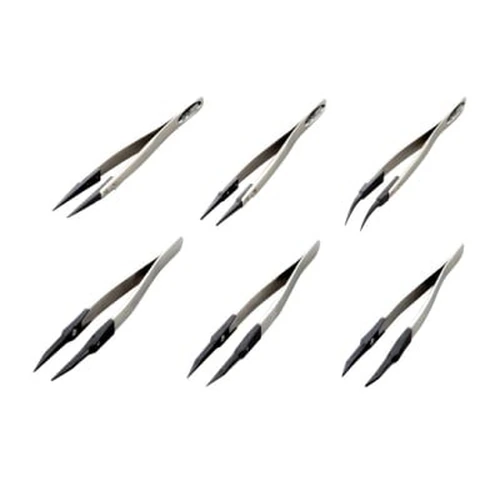 PID-162792_0 ESD Tweezers Standard Type / Curved Tip Type Full Length 125 mm / 130 mm - Image 1