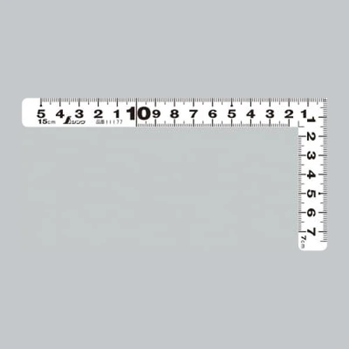 PID-165000_0 Tri-Square, Carpenter's Scale Flat White Combination Scale - Image 1