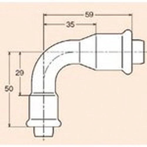 PID-165180_0 Press Fitting J-90° Elbow (Reducing) for Cross-Linked Polyethylene-Polybutene Pipes - Image 1