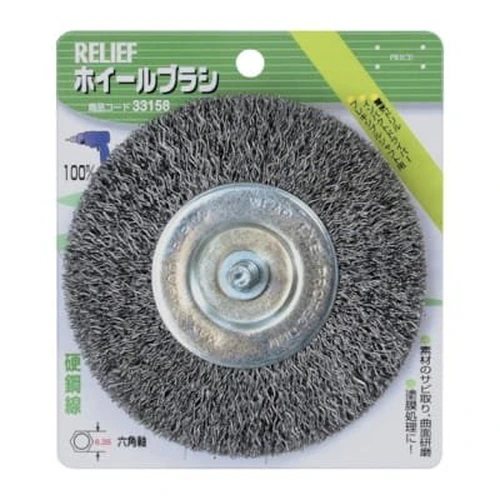 PID-175901_0 RELIEF Hexagonal Shaft Wheel Brush, Steel Wire - Image 1