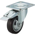 Casters - Medium Load - Wheel Material: Rubber - Swivel with Stopper