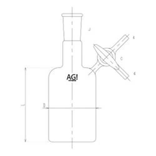 PID-189944_0 Solvent Bottle, Glass Stopcock, 3694 Series - Image 1