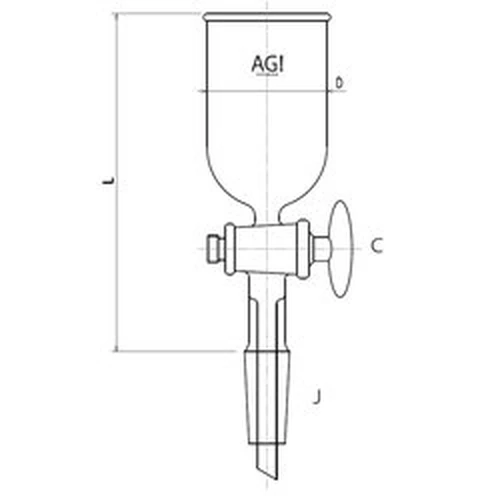 PID-190109_0 Injection Funnel Glass Stopcock 50 to 100 mL - Image 1