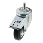 Screw-In Casters - Medium Load - Wheel Material: Rubber - Swivel Type + Stopper