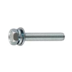 Spring / Captive Plain Washer, 7-Mark, Hex Upset Head Machine Screw (Spring Lock Washer + JIS Plain Washer)