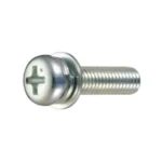 Cross-Head Pan Head Machine Screw P = 4 (for Thin Plate) (Spring Lock Washer + JIS Small Captive Washer) Machine Screws