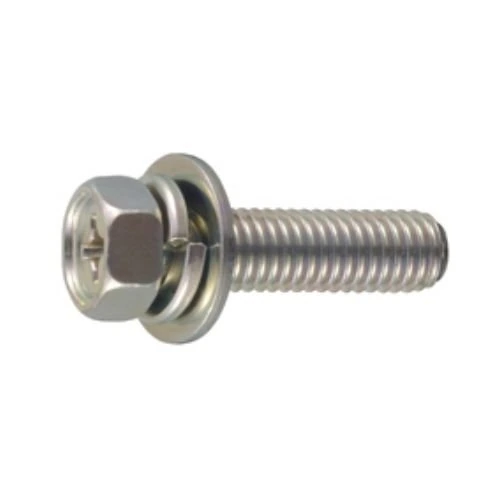 PID-24358_0 Cross-Head Small Hex Upset Head Machine Screw P = 3 (SW + JIS Flat W) - Image 1