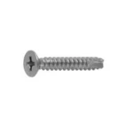 Cross Recessed Flat Head Tapping Screws, 2 Models Grooved B-1 Shape